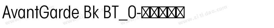 AvantGarde Bk BT_0字体转换